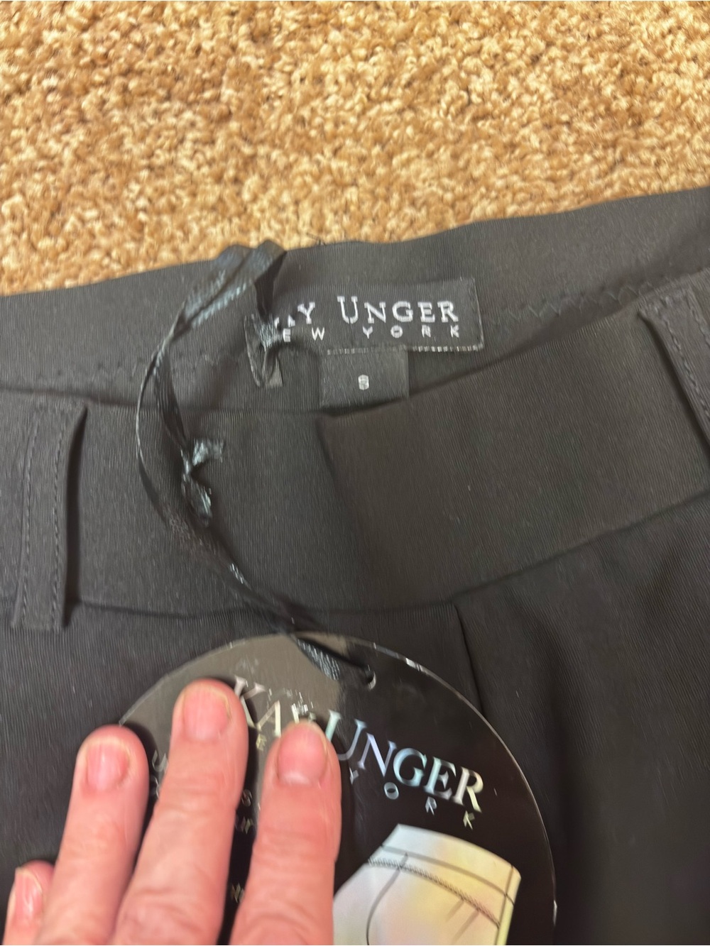 Kay Unger Black Slimming Pull-On Dress Pants - Picture 5 of 7